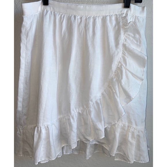 J. Crew Linen Ruffle Skirt-12 - Picture 2 of 4